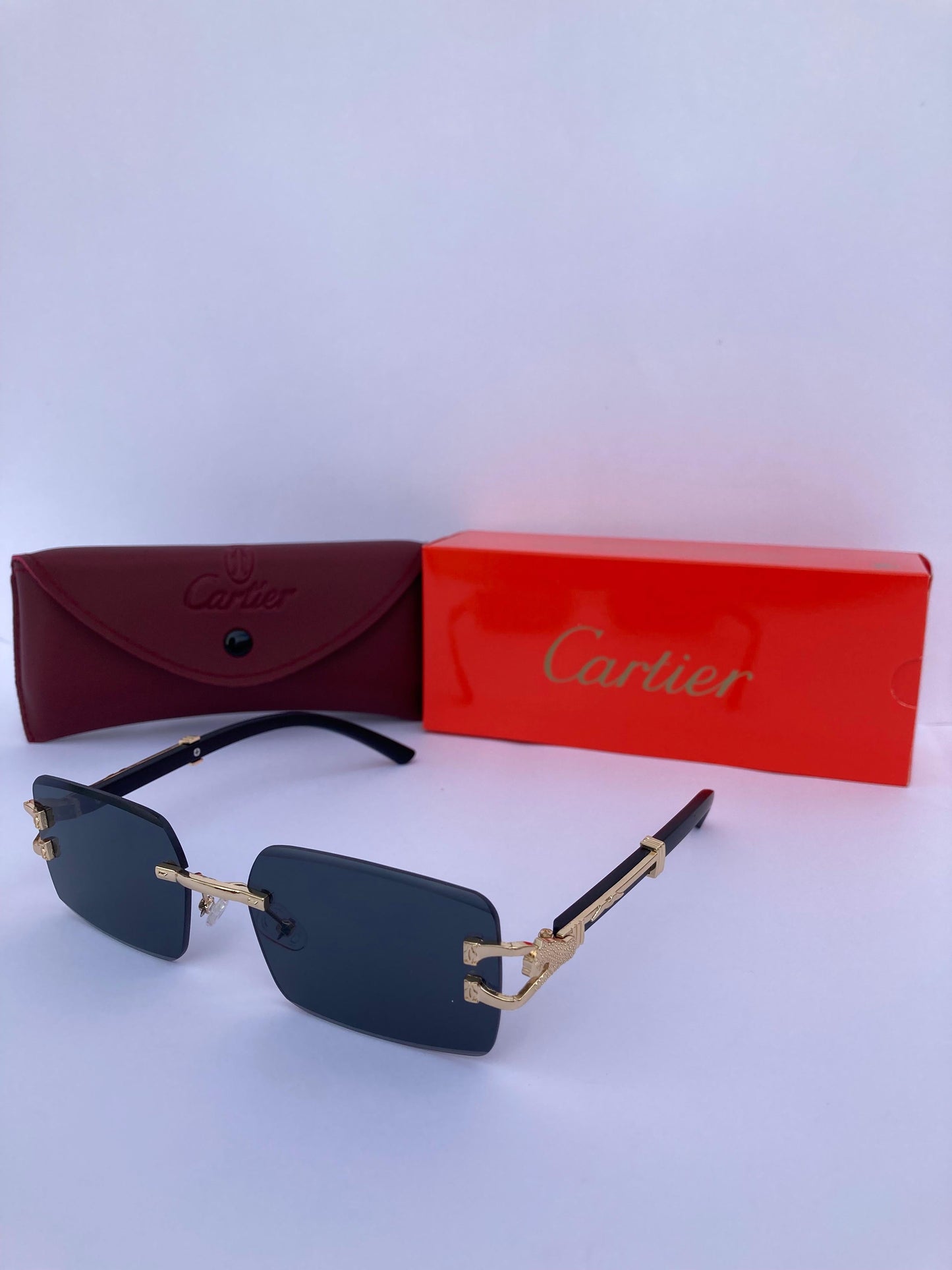 CARTIER SUNGLASSES LEOPARD ADITION (BLACK& BROWN SHADED)