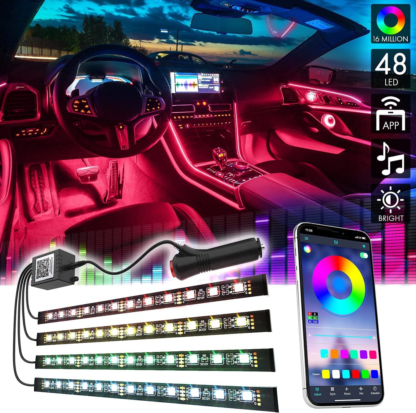 Bluetooth Bike Atmosphere Lights for 125/CD70