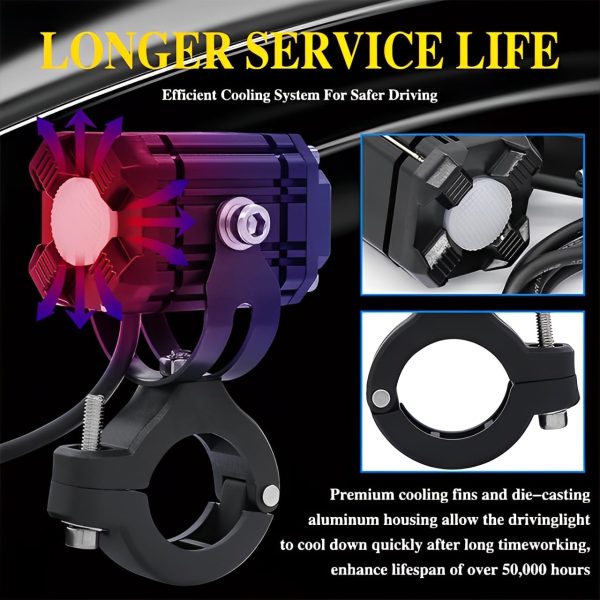 Universal Motorcycle Led Auxiliary Headlight – High/low