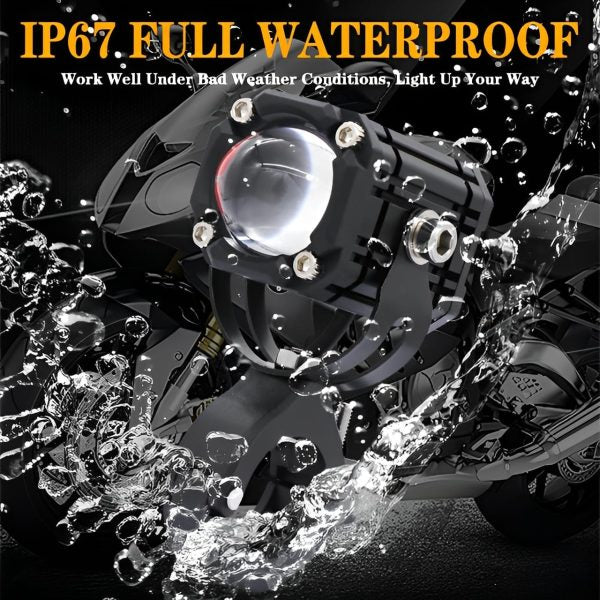 Universal Motorcycle Led Auxiliary Headlight – High/low