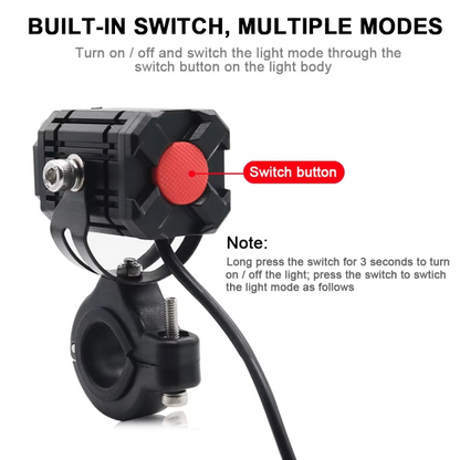Universal Motorcycle Led Auxiliary Headlight – High/low